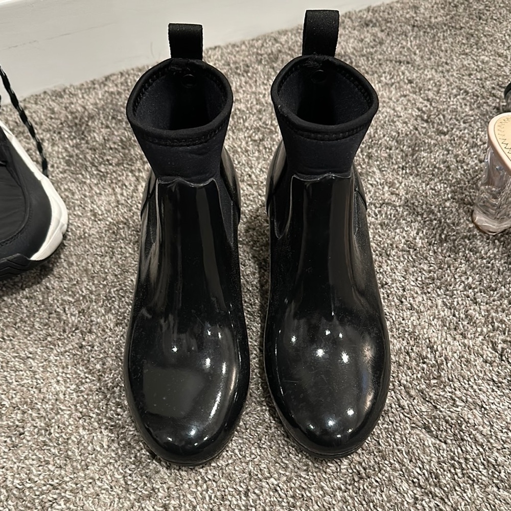 Black Ankle Rain Boots